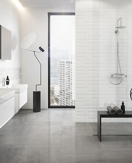 See how to arrange white bathroom with Opoczno ceramic tiles