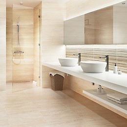 Travertine-inspired collection of ceramic tiles from Opoczno