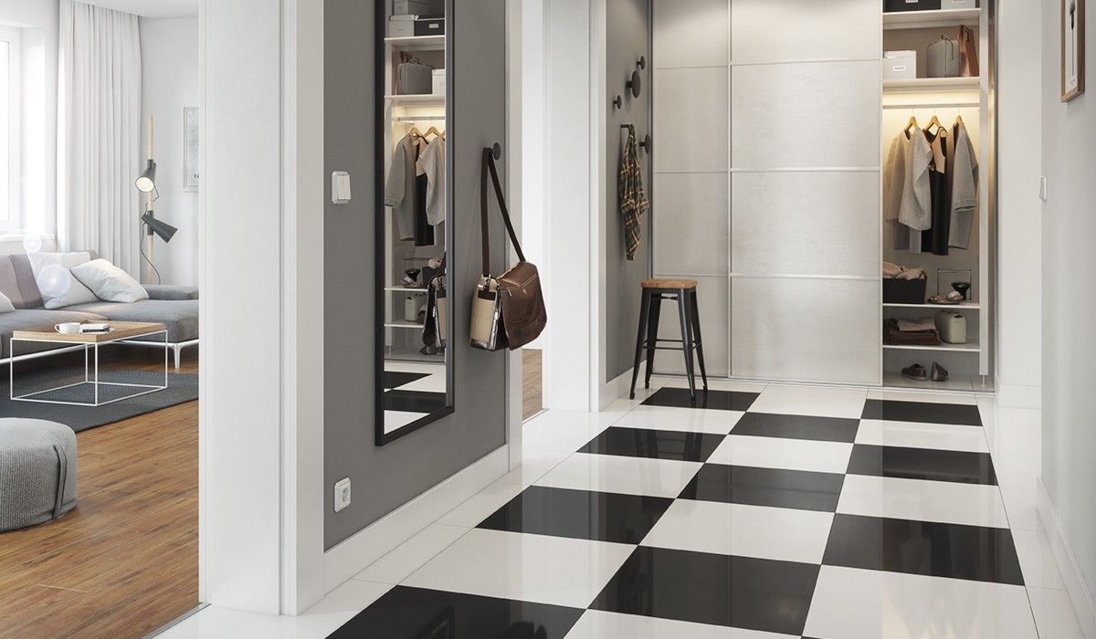 UNIVERSAL FLOORS POLER BLACK AND WHITE 1