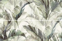 FORLI LEAVES GREEN INSERTO SATIN