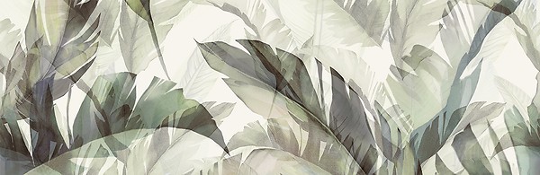FORLI LEAVES GREEN INSERTO SATIN