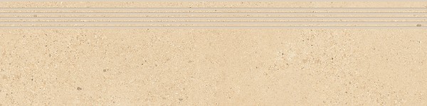 SMALL TERRAZZO STONE WARM BEIGE STEPTREAD MATT RECT 29,8X119,8